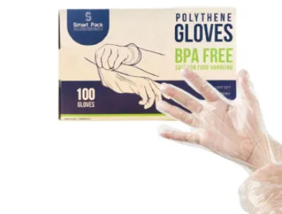 Smart Pack Disposable Polythene Gloves - 100Pcs