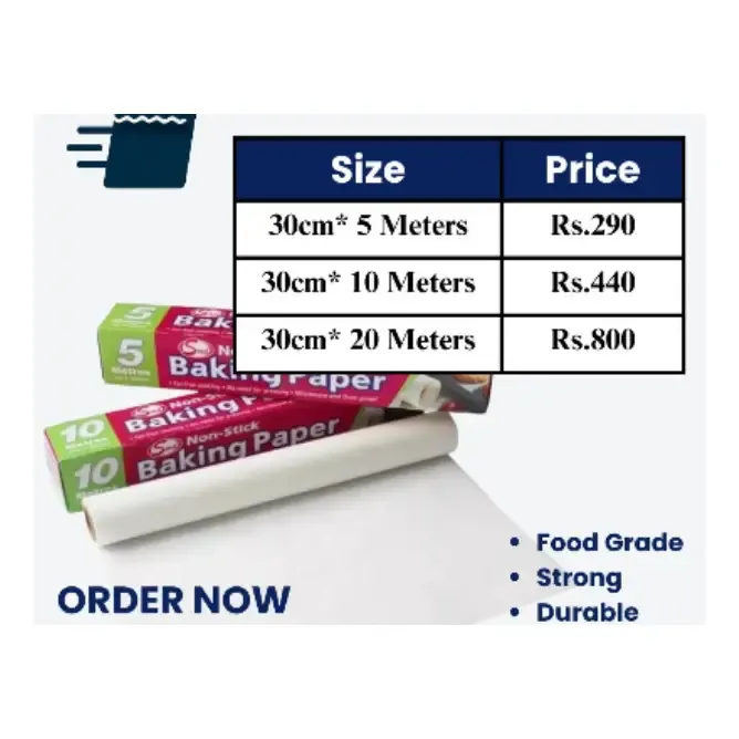 Baking Paper Rolls: Best Other Tableware & Dinnerware for Sale | Best Price in Sri Lanka 2025 4 Baking Paper Rolls: Best Other Tableware & Dinnerware for Sale | Best Price in Sri Lanka 2025 4