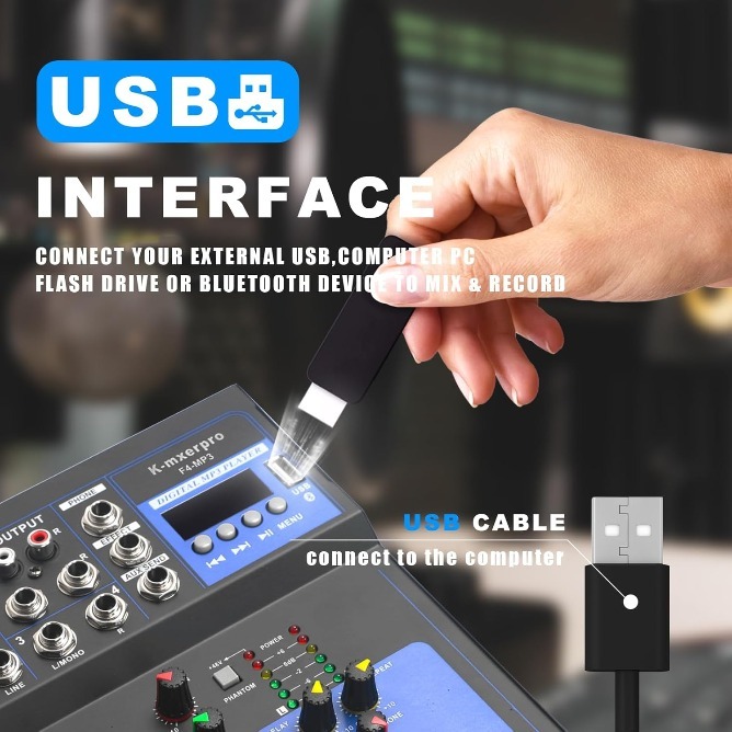 4 Channel Mixer with 48v Phantom Power USB Audio Mixer Board: Best Other Audio & Video for Sale | Best Price in Sri Lanka 2026 5