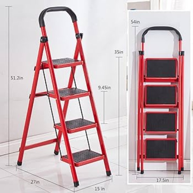 4 Steps Ladder (RED) - Big Steps with Safety Clip Lock: Best Other Hardware for Sale | Best Price in Sri Lanka 2025 1 4 Steps Ladder (RED) - Big Steps with Safety Clip Lock: Best Other Hardware for Sale | Best Price in Sri Lanka 2025 1