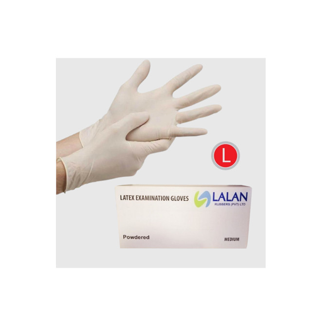 Lalan Latex Disposable Gloves Large (Powdered) Best Other Health