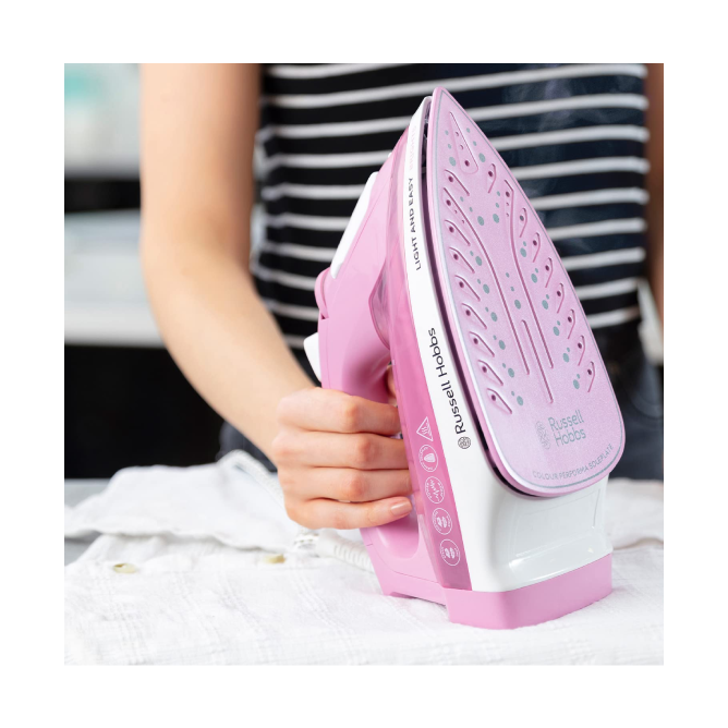 Russell Hobbs 2400w Steam Iron - Pink