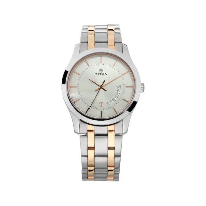 Titan Quartz Analog Watch with Golden Colour Strap for Men | TITAN WORLD |  Malviya Nagar | Jaipur