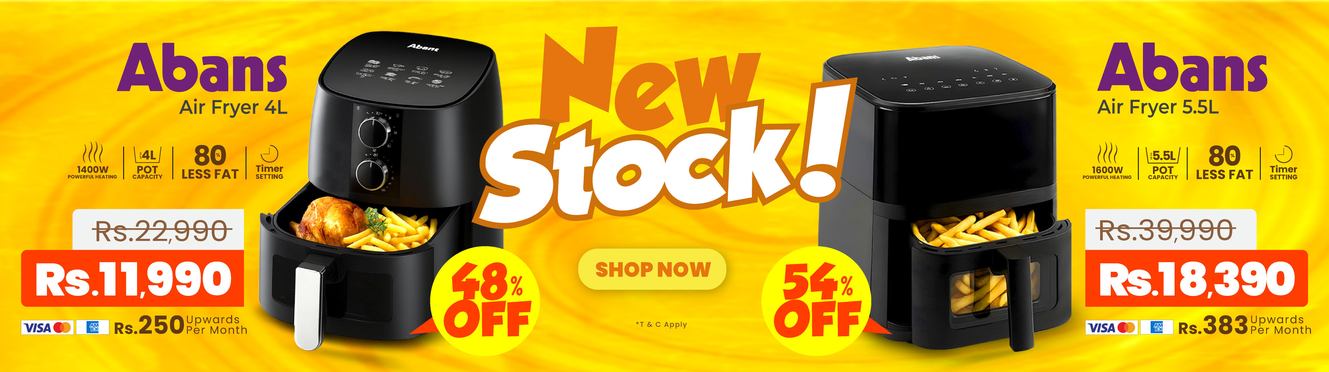 Abans Air Fryers - New Arrival